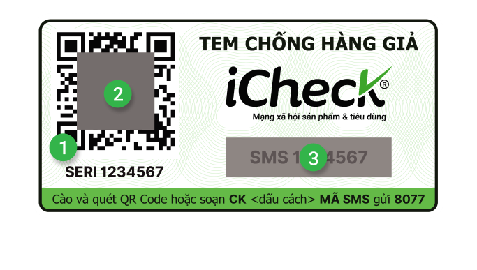 Cấu tạo tem chống hàng giả QR Code iCheck